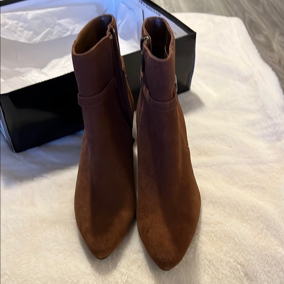 Brown Suede Ankle Boots - Picture 3 of 8
